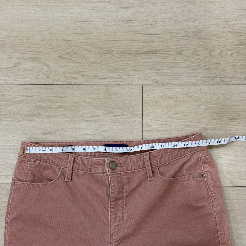 Talbots High Waist Corduroy Jegging Ankle Pants Size 10 Pink