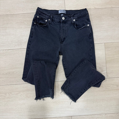 AGOLDE Toni Jeans – Black Raw Hem – Size 28