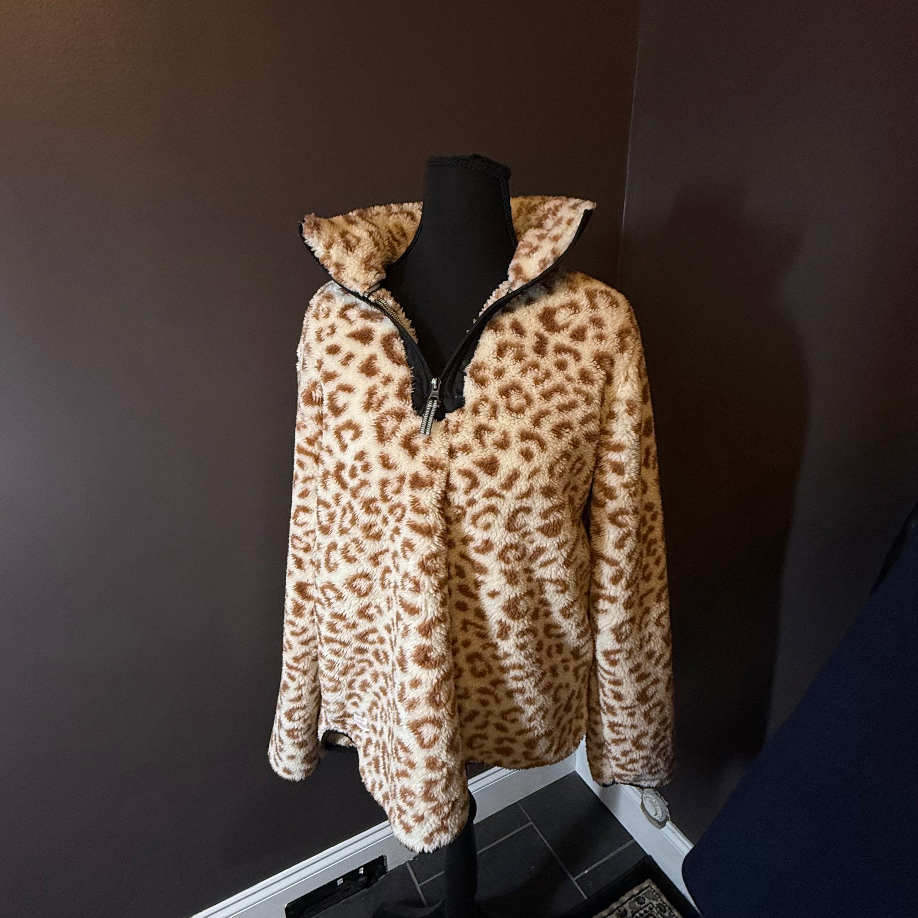 Simply Southern Tan Leopard Print Serpa Sweater