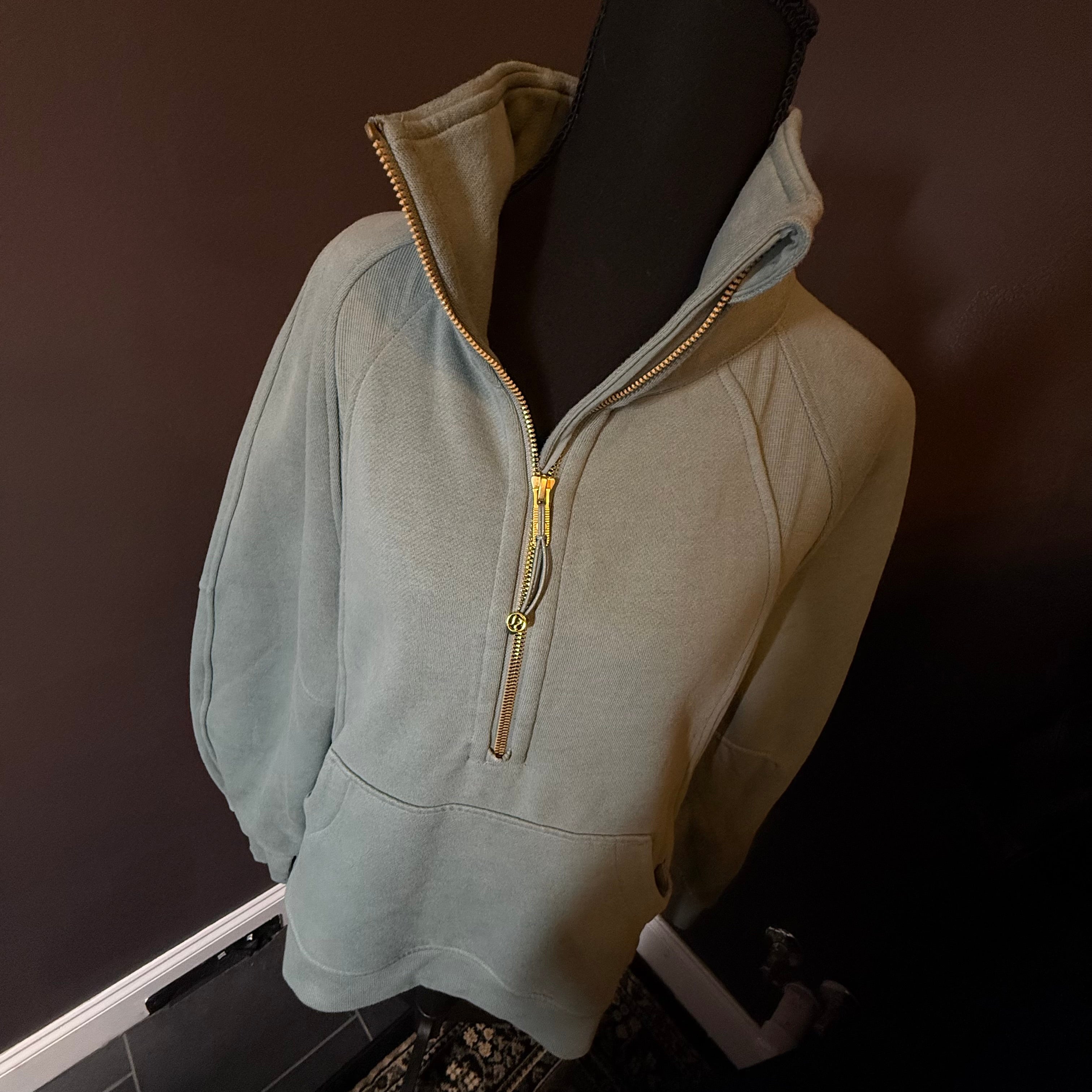 Lululemon light green Scuba Funnel neck sweatshirt