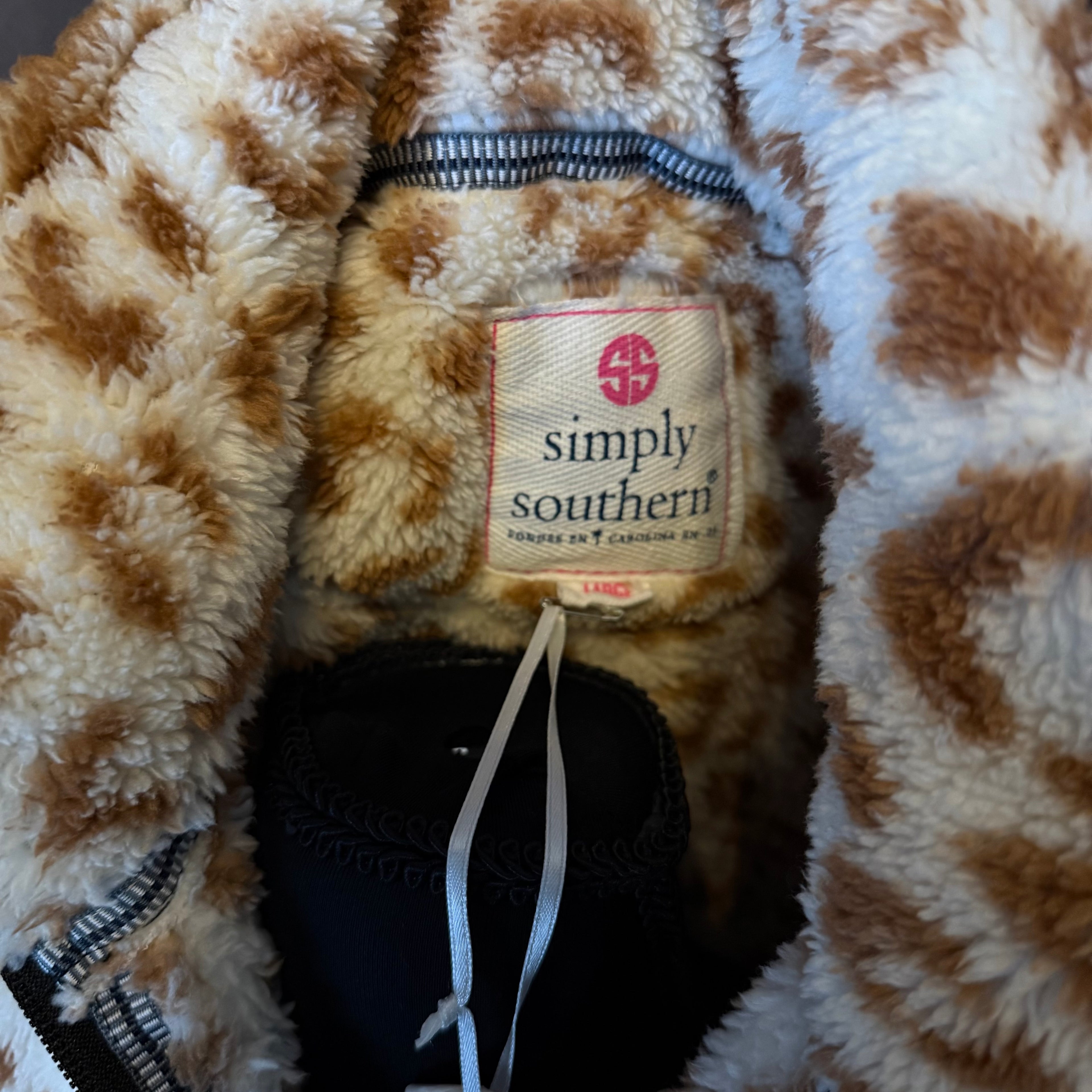 Simply Southern Tan Leopard Print Serpa Sweater