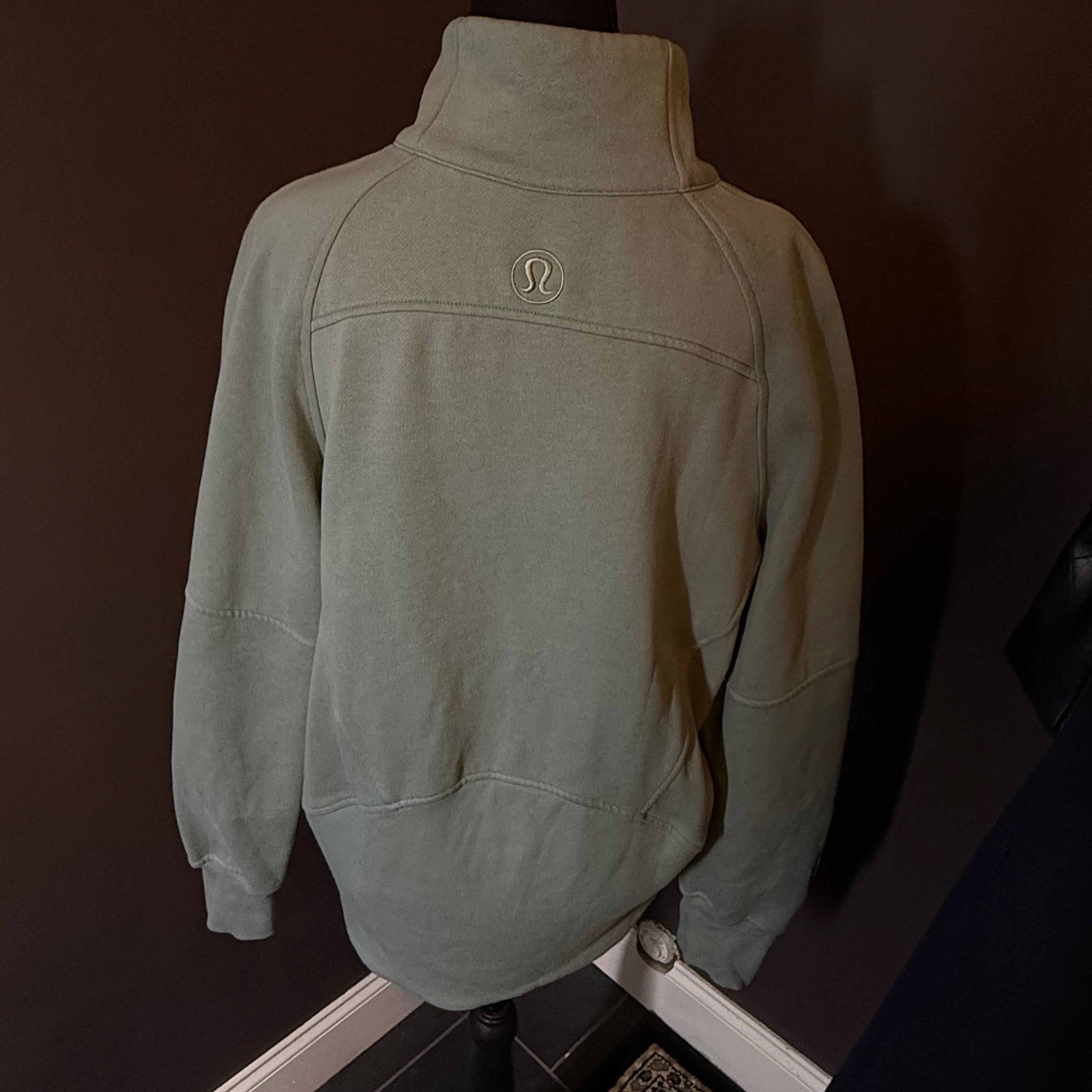 Lululemon light green Scuba Funnel neck sweatshirt